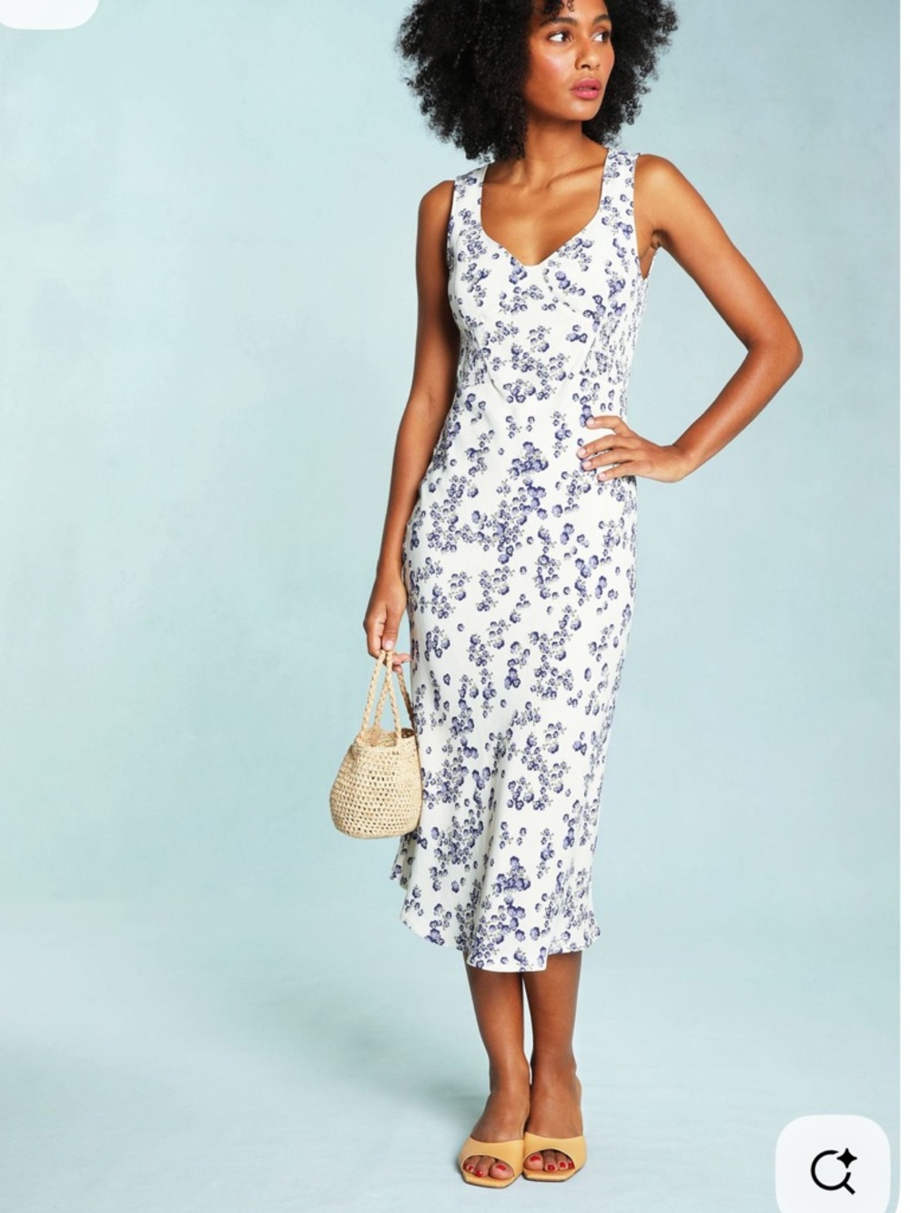 Rouje Paolina Cream and Purple Floral Maxi Dress